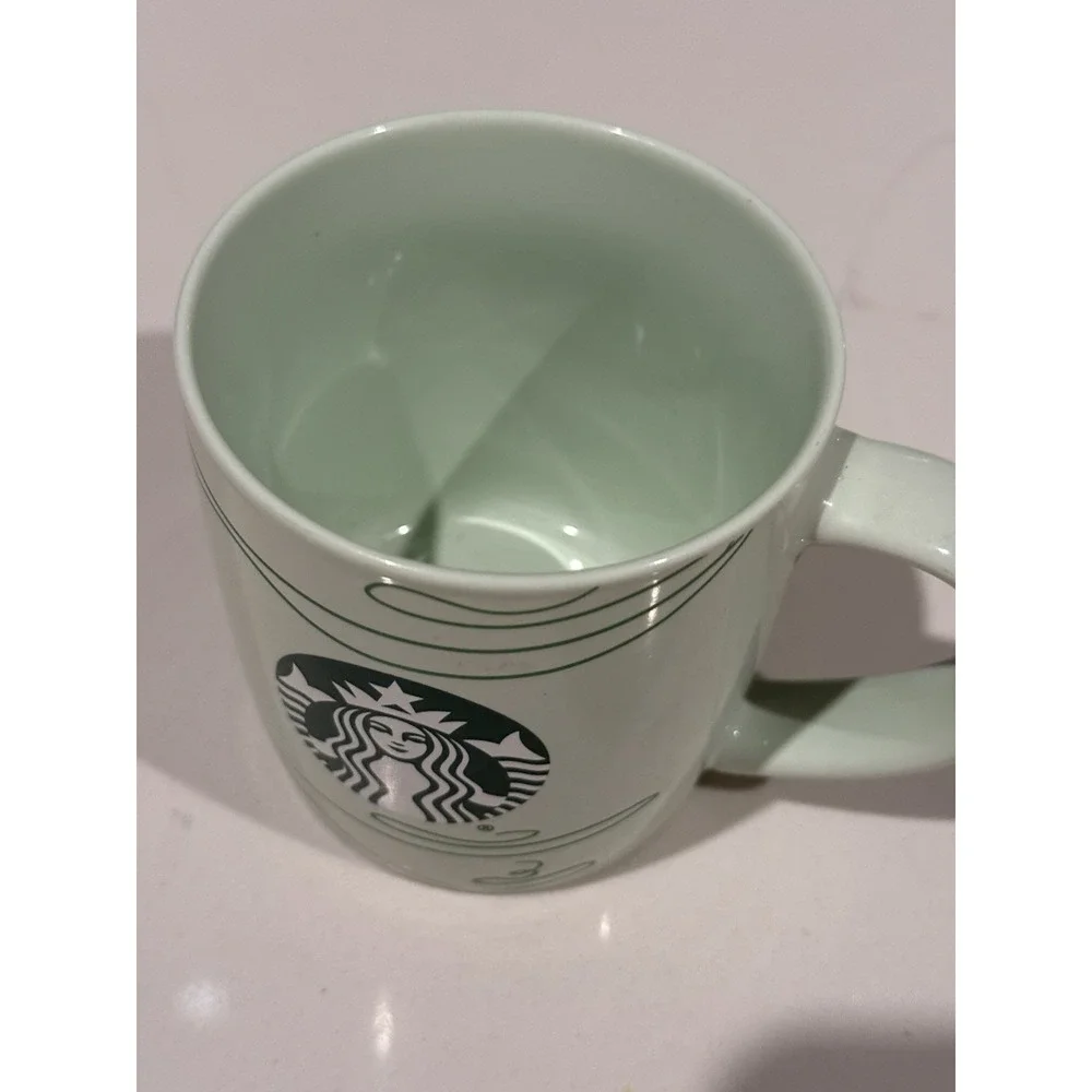STARBUCKS Holiday 2020 Mug Mint Green Swirl Mermaid Siren Logo Coffee Cup 12 oz